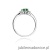Pierścionek W0076 Szmaragd 0,50ct białe złoto
