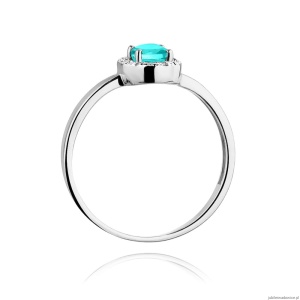 Pierścionek W330 Szmaragd 0,40ct białe złoto