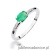 Pierścionek W077 Szmaragd 0,40ct białe złoto