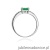 Pierścionek W077 Szmaragd 0,40ct białe złoto