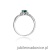 Pierścionek W019 Szmaragd 0,40ct białe złoto