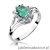 Pierścionek W037 Szmaragd 0,80ct białe złoto