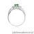 Pierścionek W037 Szmaragd 0,80ct białe złoto