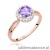 Pierścionek W538 Ametyst 0,90ct różowe złoto
