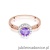 Pierścionek W538 Ametyst 0,90ct różowe złoto