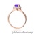 Pierścionek W538 Ametyst 0,90ct różowe złoto