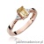 Pierścionek W002 Cytryn 0,60ct różowe złoto