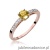 Pierścionek W066 Cytryn 0,50ct różowe złoto
