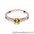 Pierścionek W066 Cytryn 0,50ct różowe złoto