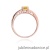 Pierścionek W066 Cytryn 0,50ct różowe złoto