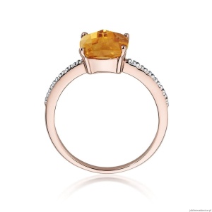 Pierścionek W511 Cytryn 2,00ct różowe złoto