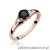 Pierścionek W0076 Czarny Diament 0,50ct różowe złoto
