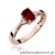 Pierścionek W002 Granat 0,70ct różowe złoto