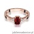 Pierścionek W002 Granat 0,70ct różowe złoto