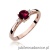 Pierścionek W010 Granat 0,60ct różowe złoto
