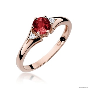 Pierścionek W0076 Granat 0,60ct różowe złoto