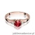 Pierścionek W0076 Granat 0,60ct różowe złoto