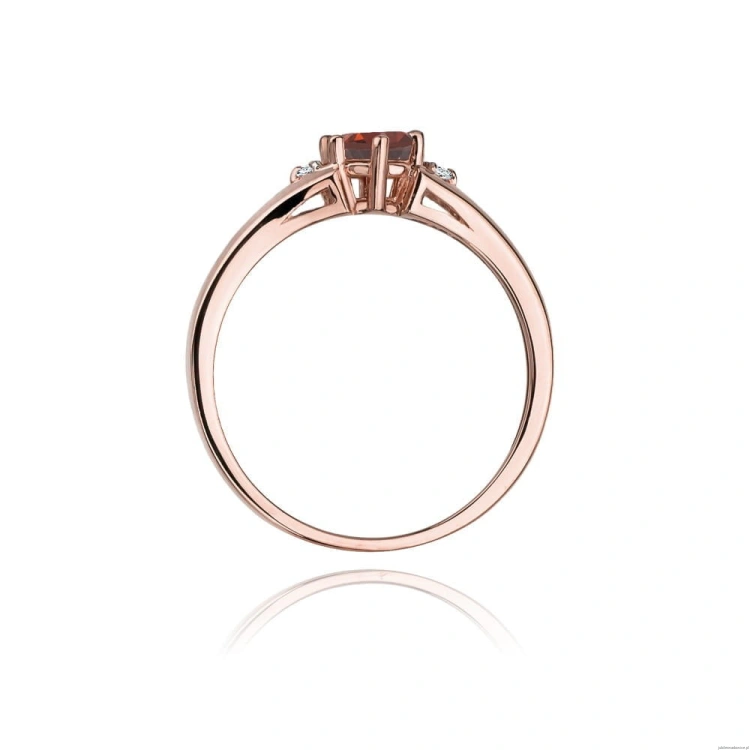 Pierścionek W0076 Granat 0,60ct różowe złoto