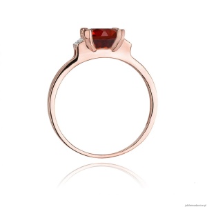 Pierścionek W103 Granat 1,30ct różowe złoto