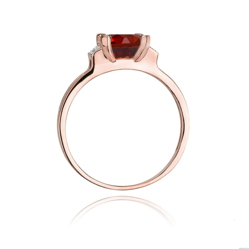 Pierścionek W103 Granat 1,30ct różowe złoto