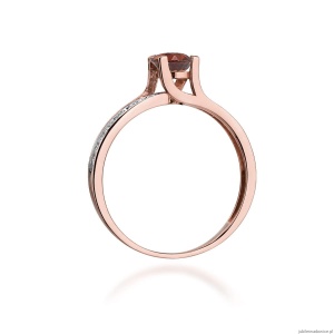 Pierścionek W106 Granat 0,60ct różowe złoto