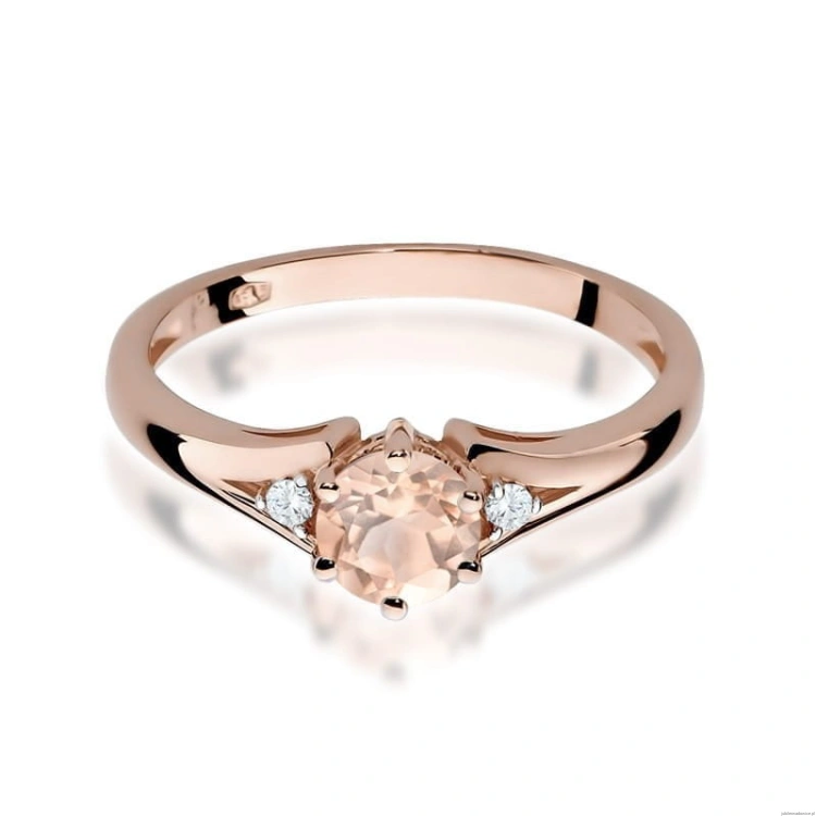Pierścionek W0076 Morganit 0,40ct różowe złoto