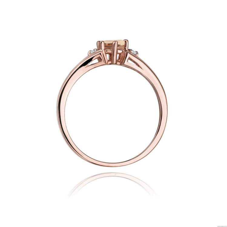 Pierścionek W0076 Morganit 0,40ct różowe złoto