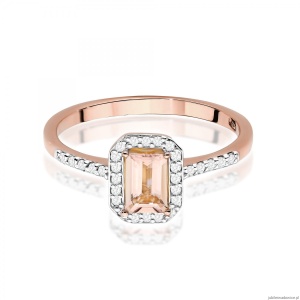 Pierścionek W575 Morganit 0,60ct różowe złoto