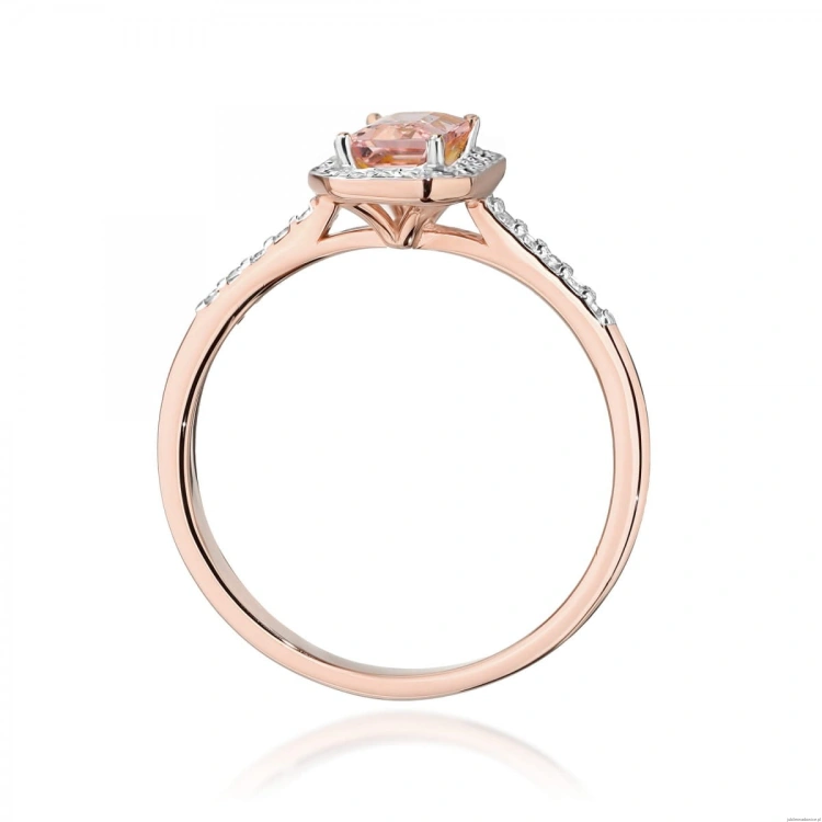 Pierścionek W575 Morganit 0,60ct różowe złoto