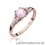 Pierścionek W044 Różowy Topaz 0,70ct różowe złoto