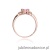 Pierścionek W044 Różowy Topaz 0,70ct różowe złoto