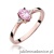 Pierścionek W301 Różowy Topaz 0,50ct różowe złoto