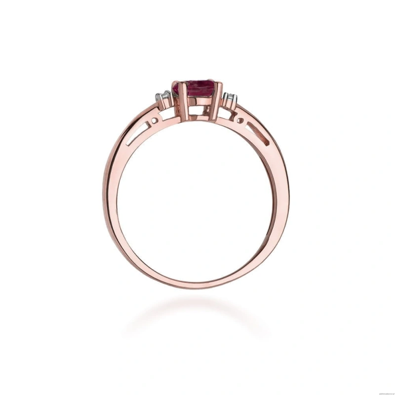 Pierścionek W006 Rubin 0,60ct różowe złoto