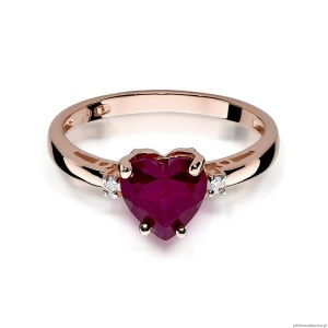 Pierścionek W012 Rubin 1,70ct różowe złoto