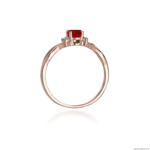 Pierścionek W019 Rubin 0,60ct różowe złoto