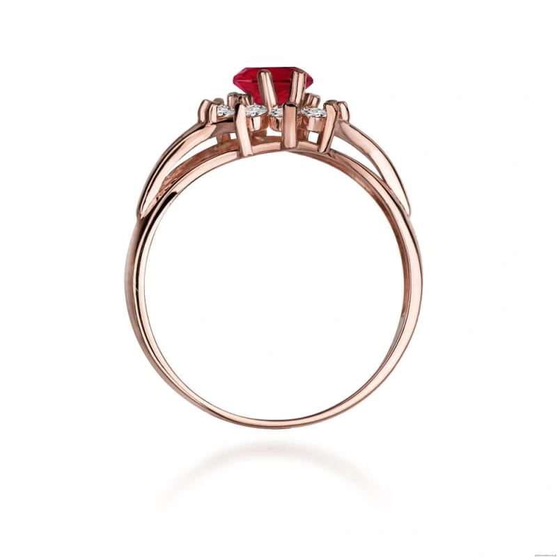 Pierścionek W037 Rubin 1,00ct różowe złoto