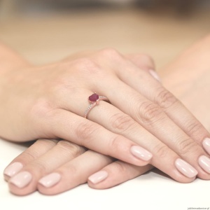 Pierścionek W050 Rubin 1,70ct różowe złoto