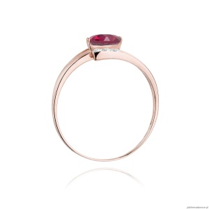 Pierścionek W119 Rubin 0,60ct różowe złoto