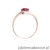 Pierścionek W119 Rubin 0,60ct różowe złoto