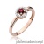 Pierścionek W238 Rubin 0,15ct różowe złoto