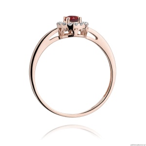 Pierścionek W238 Rubin 0,15ct różowe złoto