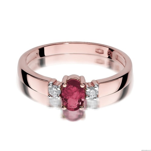 Pierścionek W264 Rubin 0,60ct różowe złoto