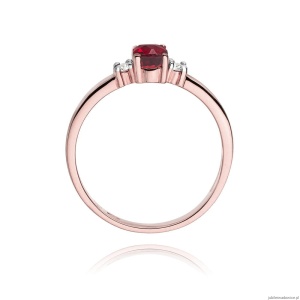Pierścionek W264 Rubin 0,60ct różowe złoto