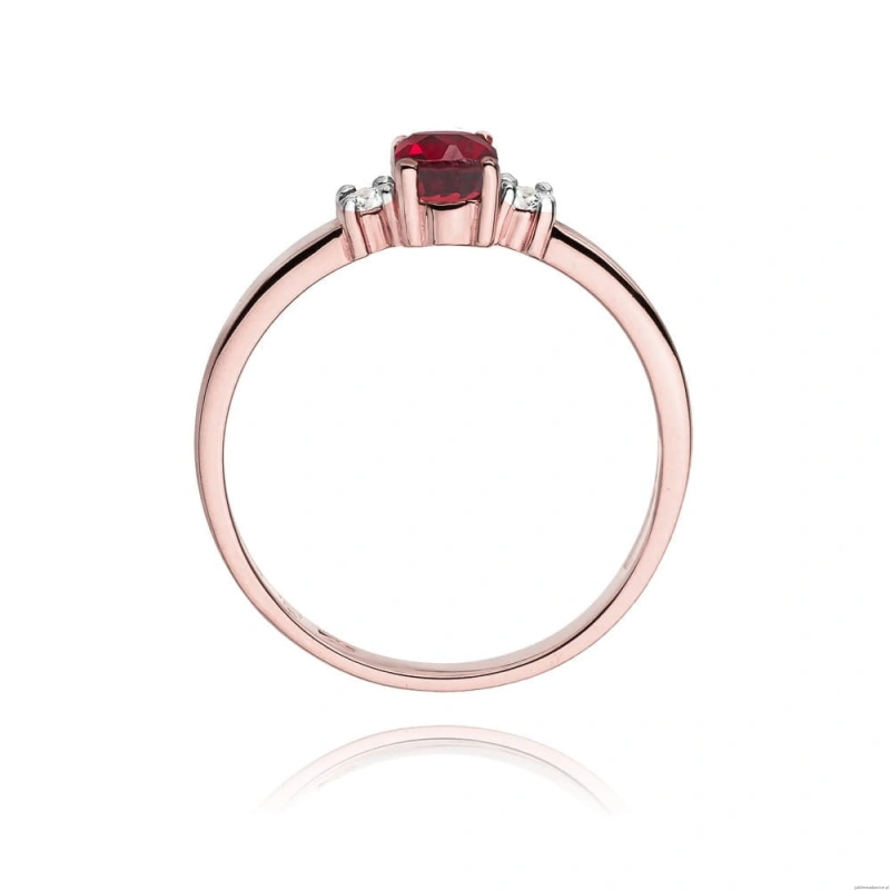 Pierścionek W264 Rubin 0,60ct różowe złoto