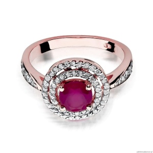 Pierścionek W274 Rubin 1,20ct różowe złoto