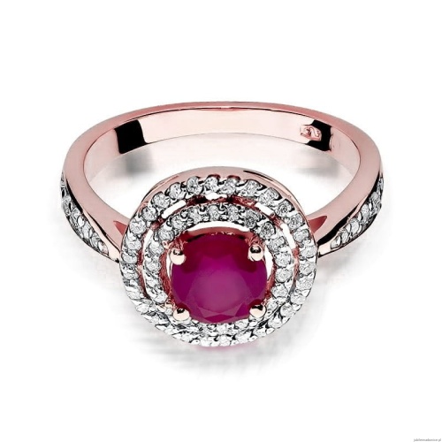 Pierścionek W274 Rubin 1,20ct różowe złoto