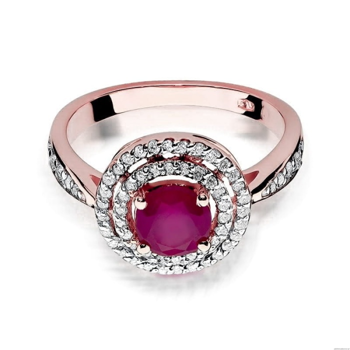 Pierścionek W274 Rubin 1,20ct różowe złoto