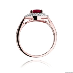Pierścionek W274 Rubin 1,20ct różowe złoto