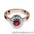 Pierścionek W284 Rubin 0,60ct różowe złoto