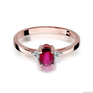 Pierścionek W301 Rubin 0,60ct różowe złoto